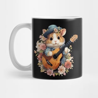 Hamster Playing Guitar Flower Mug